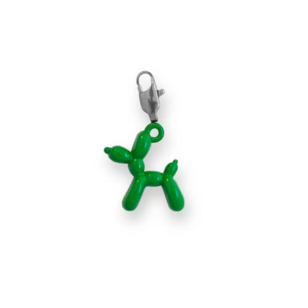 charm-chien-vert-argent-les-pomponnettes