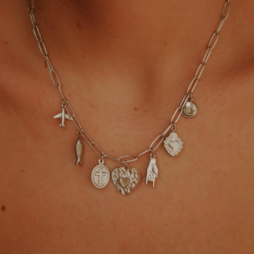 Collier Gypso Argent - Personnalisable
