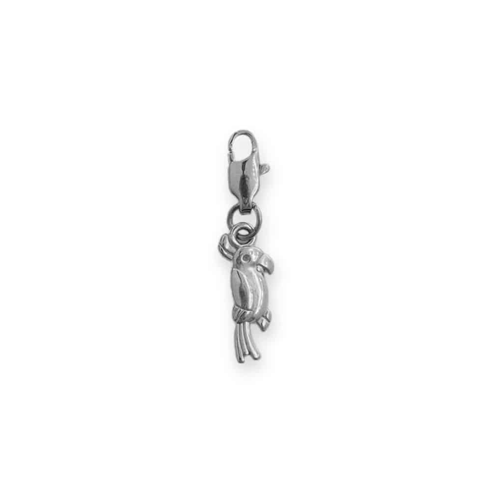 charm-perroquet-argent-les-pomponnettes