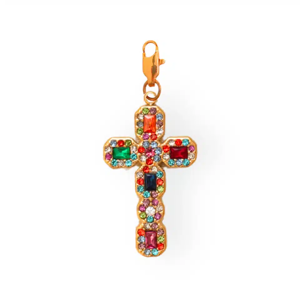 Charm Grande Croix Colorée